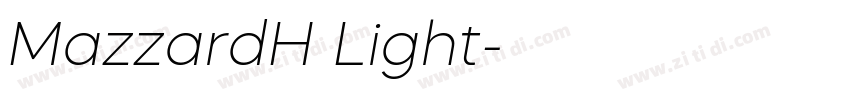 MazzardH Light字体转换